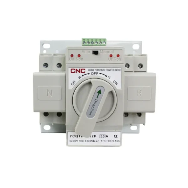 Switch de transferencia automatica 2P 25A CNC ha sido diseñado para brindar comodidad y alto rendimiento en su categoría.