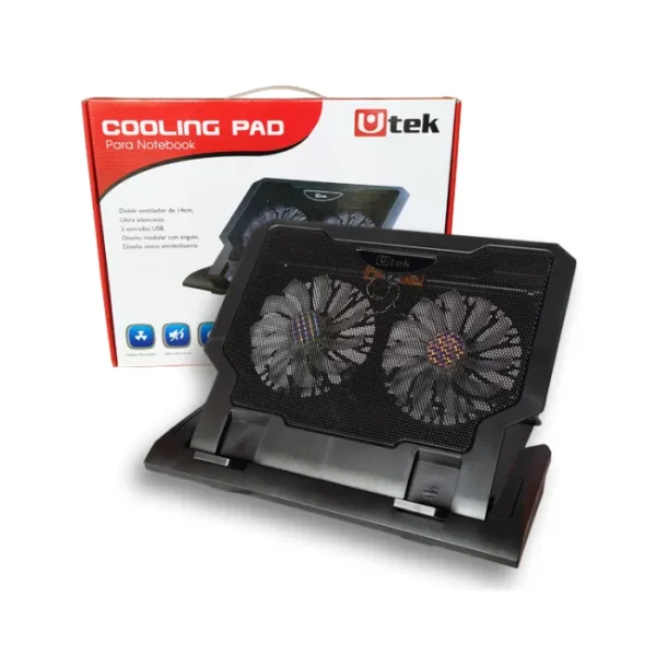 Descubre el Cooler para notebook 12 -17" doble ventilador de 14cm y ajustable: una solución práctica, moderna y accesible.