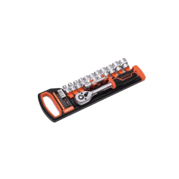 ¿Buscas algo confiable? El Set chicharra 3/8” 13pcs harden cumple con lo que necesitas y más.