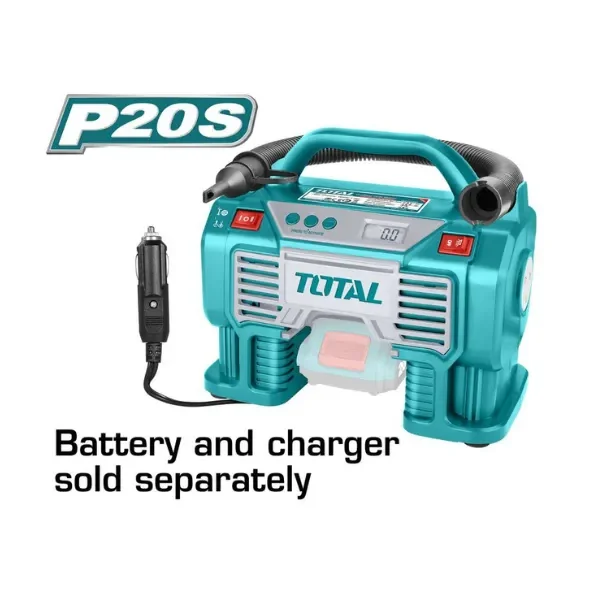 Con el COMPRESOR AUTO INALÁMBRICO 20V 160PSI LITIO-ION TOTAL obtendrás un producto confiable, pensado para adaptarse a tus necesidades diarias.