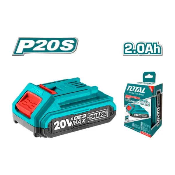 Con el BATERIA LITIO-ION 20V 2.0AH P20S TOTAL obtendrás un producto confiable, pensado para adaptarse a tus necesidades diarias.