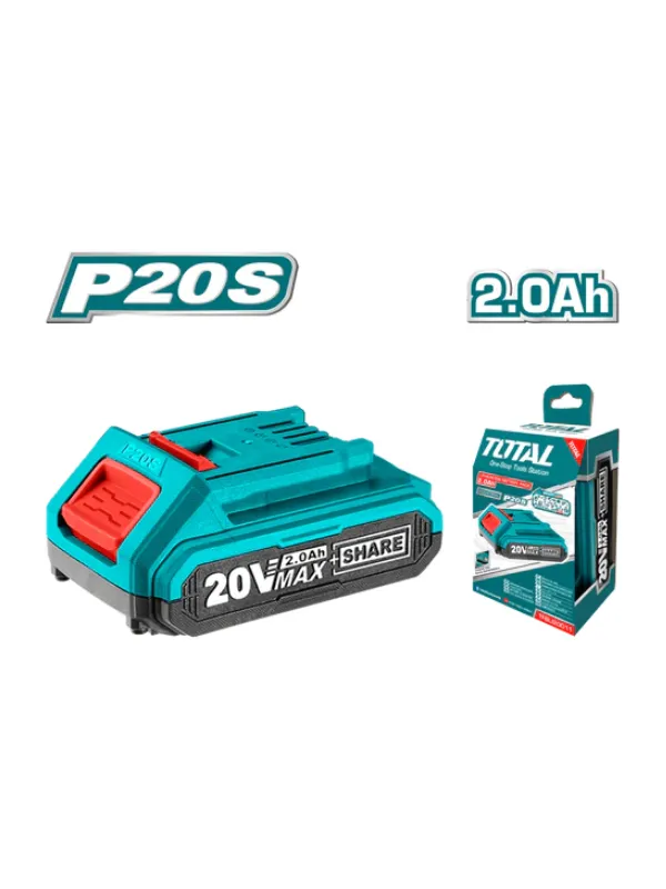 Con el BATERIA LITIO-ION 20V 2.0AH P20S TOTAL obtendrás un producto confiable, pensado para adaptarse a tus necesidades diarias.
