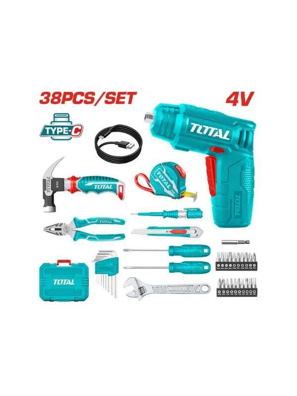 KIT ATORNILLADOR INALAMBRICO 4V POR 38 PCS TOTAL ha sido diseñado para brindar comodidad y alto rendimiento en su categoría.