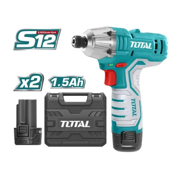 ATORNILLADOR DE IMPACTO LITIO-ION 12V TOTAL ha sido diseñado para brindar comodidad y alto rendimiento en su categoría.