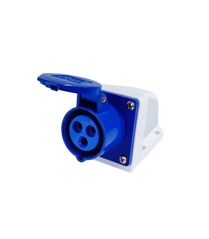 Descubre el Enchufe ind. hembra sob. 2P T 16A IP44: una solución práctica, moderna y accesible.