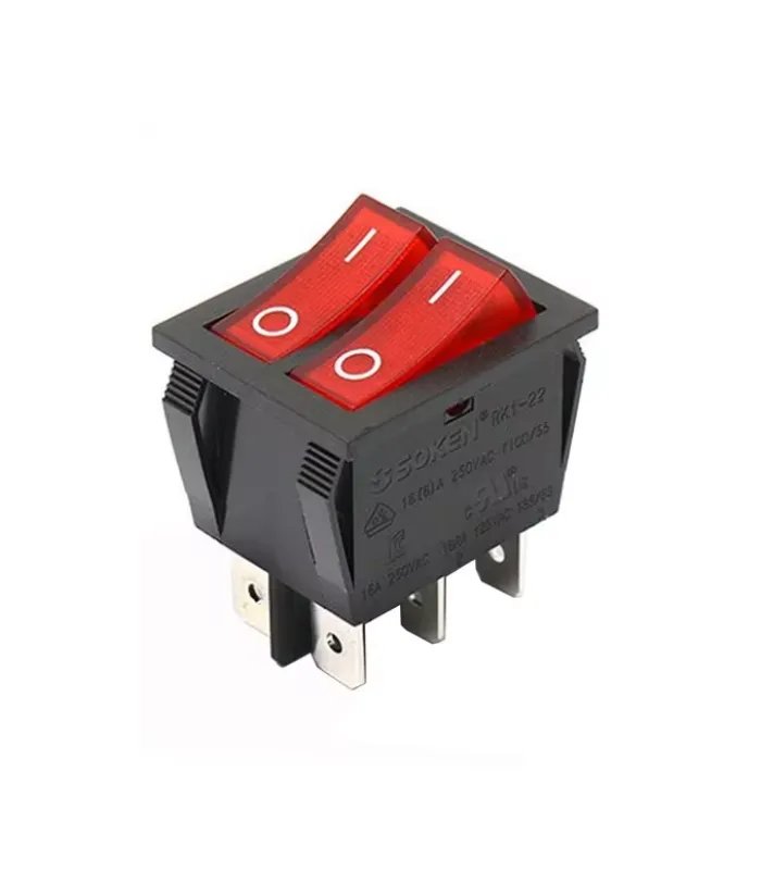 Switch ON-OFF Rojo PILOTO 250VAC 16A 250VAC 6P L: 27mm A:23mm ha sido diseñado para brindar comodidad y alto rendimiento en su categoría.