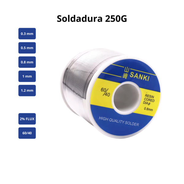Estaño para Soldar 60/40 – Rollo 250g
