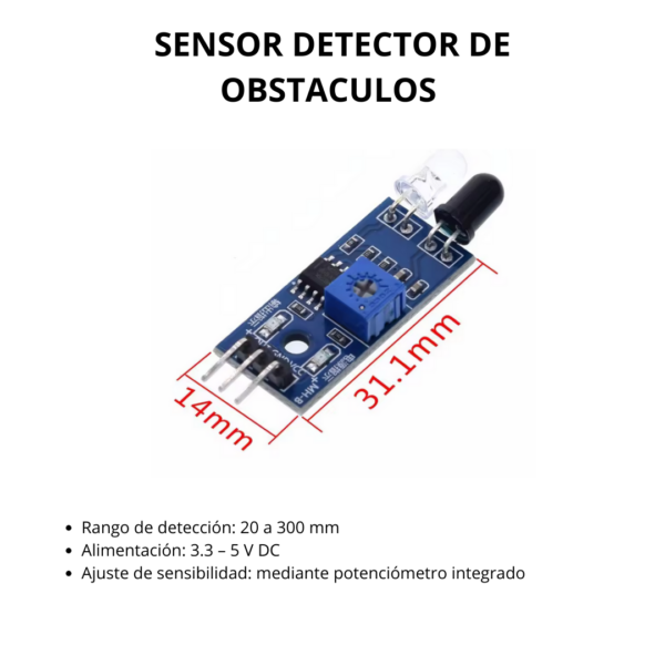 Sensor Detector de Obstáculos de Alta Precisión con Rango Ajustable