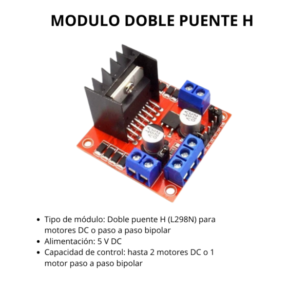 Módulo Controlador de Motores L298N Doble Puente H