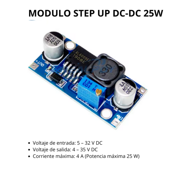 Módulos Step-Up DC-DC | Elevadores de Voltaje Ajustables de Alta Eficiencia