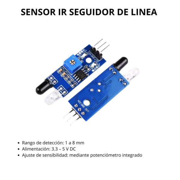 Sensor Seguidor de Línea IR de Alta Precisión | 1-8mm