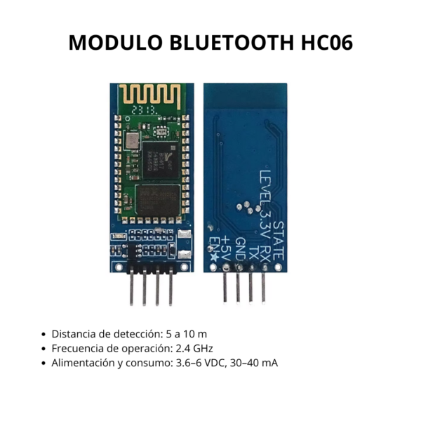 Bluetooth HC-06 – Módulo Inalámbrico 2.4 GHz